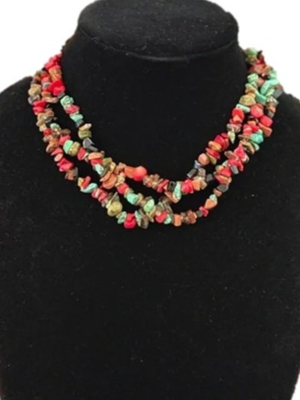 Vibrant Gemstone Chip Bead Necklace